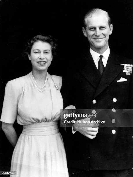 The first official picture after the announcement of the engagement of Princess Elizabeth and Lieutenant Philip Mountbatten, the former Prince Philip...