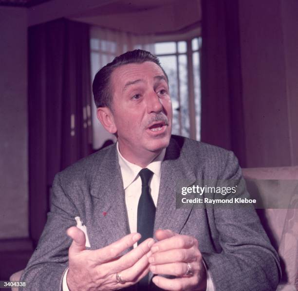 American animator and film producer Walt Disney . Original Publication: Picture Post - 7067 - Walt Disney -unpub.