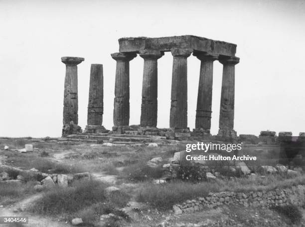 The Temple Of Apollo at Corinth, Greece.