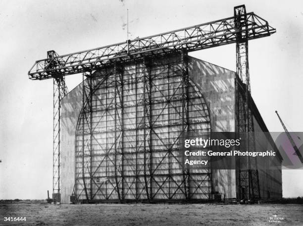 Airship hangar built to house the R101 at Karadiu, India, the destination of the airship's ill-fated flight. It crashed near Beauvais, France on 5th...