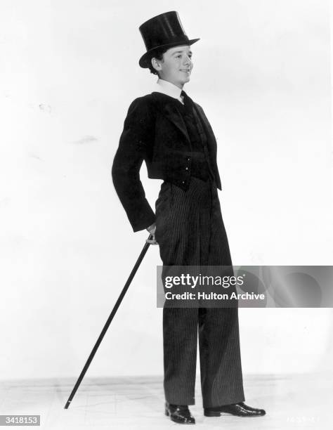 Young actor Freddie Bartholomew dressed up to the nines for the MGM film 'The Boy from Barnardo's', alternatively titled 'Lord Jeff' and directed by...