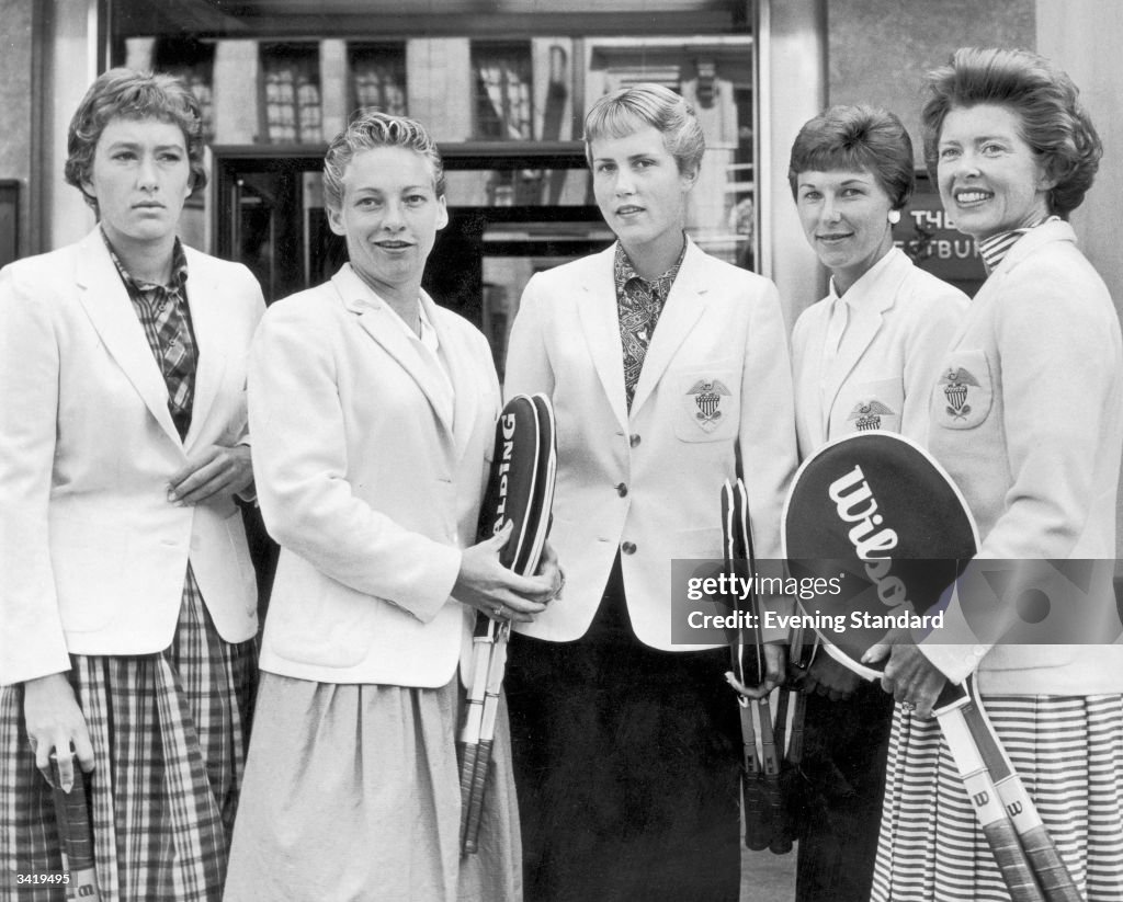 Janet Knode The American Wightman Cup Team of 1960 Sally Moore, Darlene Hard ...