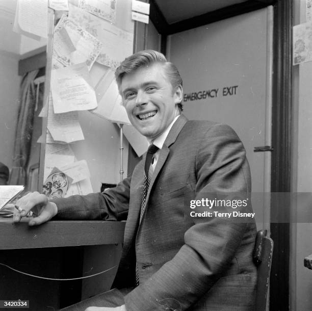 British impressionist Mike Yarwood in his dressing room.