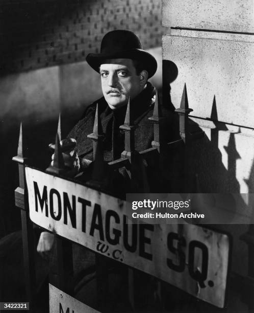 American actor Laird Cregar playing the title role in 'The Lodger' in which he is suspected of being Jack The Ripper.