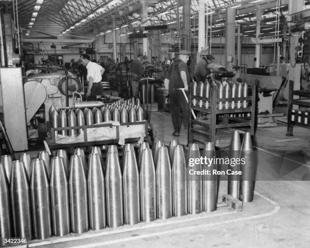 The shell production shop in the Royal Ordnance Factory at Woolwich which is being closed down to make room for new housing.