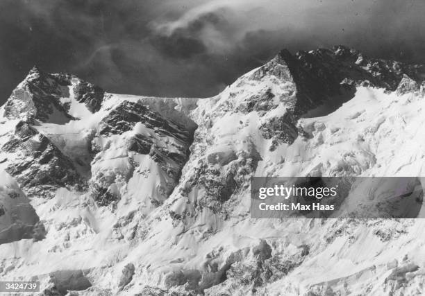 The view from a preliminary base camp at Nanga Parbat looking towards the treacherous nanga wall.