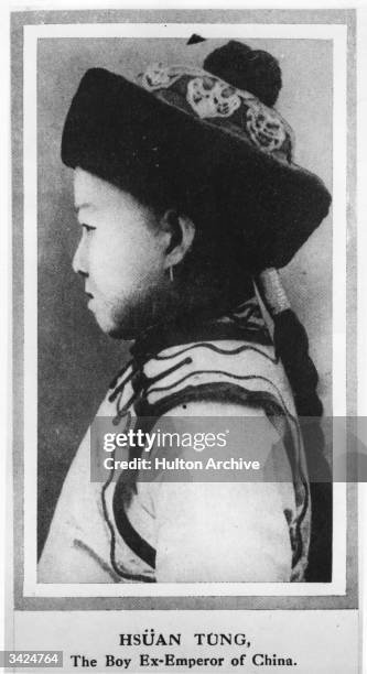 Hsuan Tung, boy Emperor of China . Kangte, and Japanese puppet Emperor of Manchukuo.