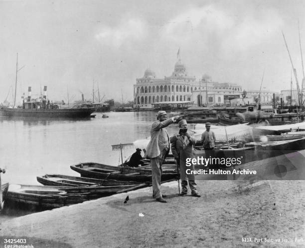 Quayside at Port Said, Egypt, during the late nineteenth century.