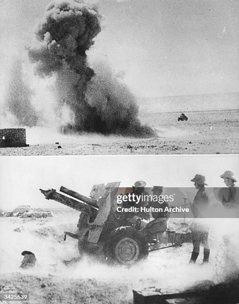 Exploding Bullets Ww2 Artillery units of the Allied Army in explosive action during the ...