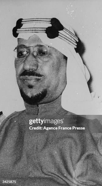 Abdul Aziz Ibn Saud , King of Saudi Arabia. He was deposed in 1964 and replaced by Prince Faisal.