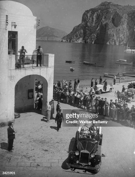 Princess Margaret on the Italian island of Capri.