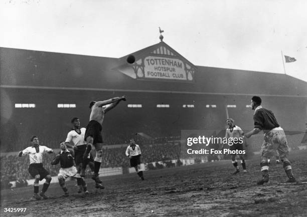 An international football match between England and Germany at White Hart Lane, London, the ground of Tottenham Hotspur.