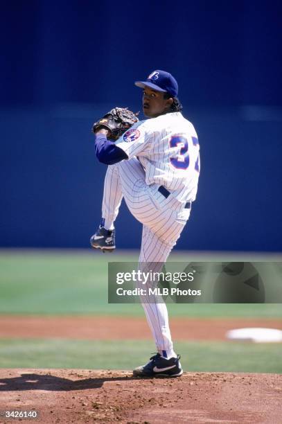 Pitcher Pedro Martinez of the Montreal Expos pitches during a 1994 Spring Training game.