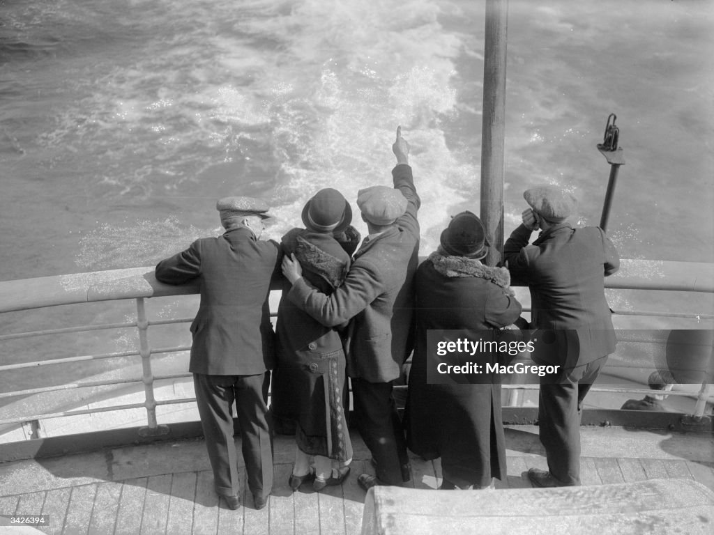 Emigrants Emigrants, leaving for Canada on the SS Montcalm, looking back at the ...