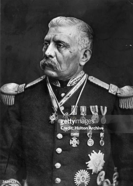 President Porfirio Diaz , Mexican soldier and president from 1876 to 1880 and 1884 to 1911.