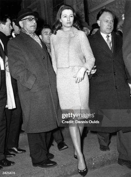 Christine Keeler arriving at court to stand trial for obstructing the course of justice in the case of Aloysius 'Lucky' Gordon who was imprisoned for...
