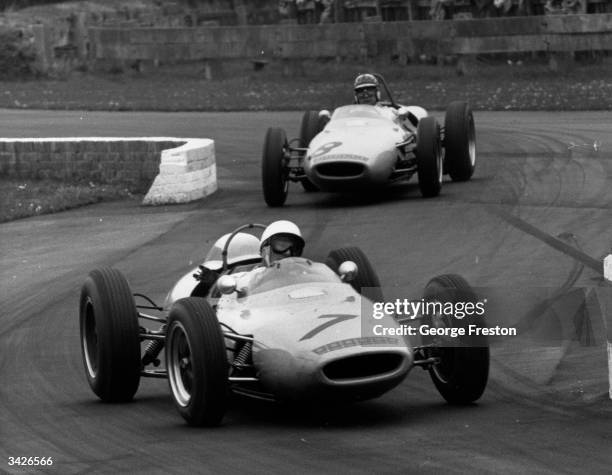 Stirling Moss in action at Goodwood.