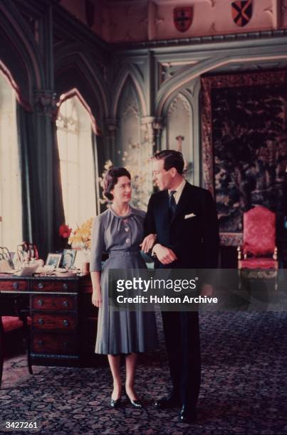 Princess Margaret and Antony Armstrong-Jones on the day they announced their engagement.