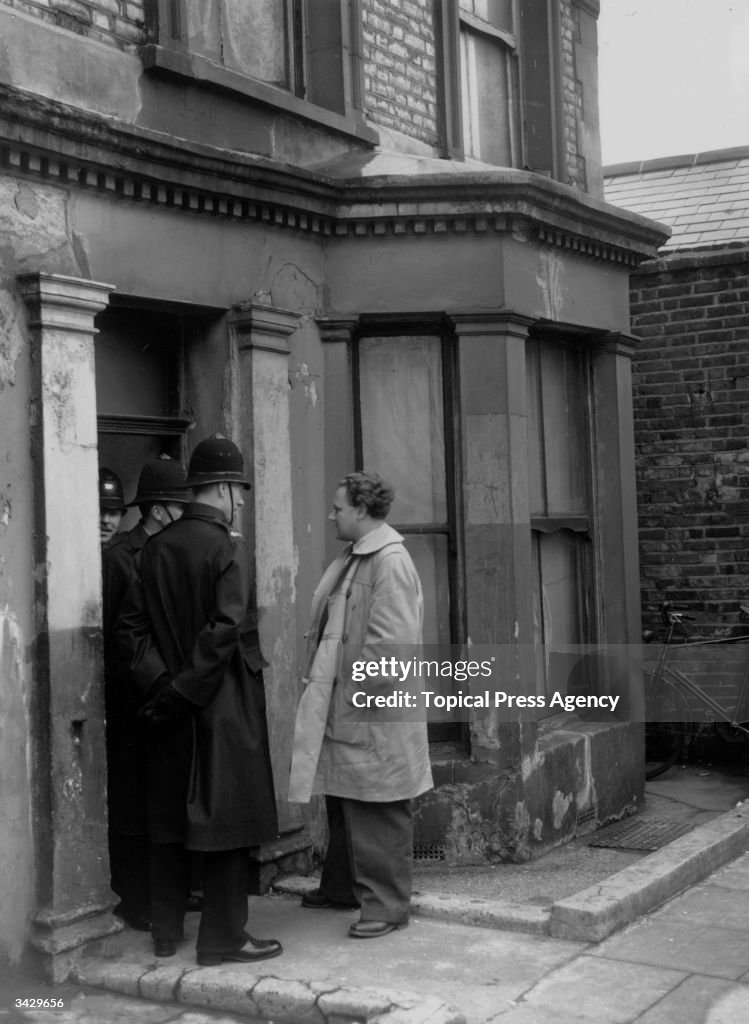 Number 10 Rillington Place Policemen standing in the doorway of Number 10, Rillington Place ...