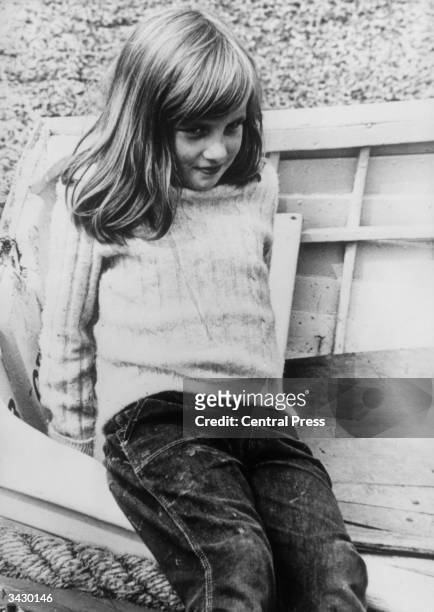 Lady Diana Spencer during a holiday at Itchenor in West Sussex.