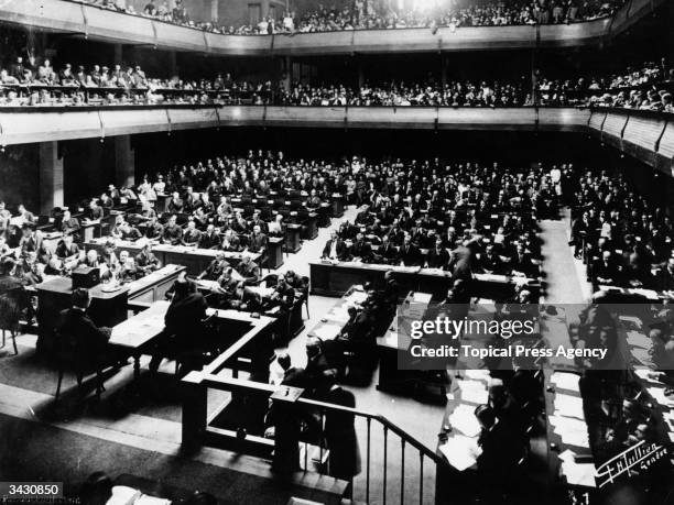 League of Nations Conference at Geneva, Switzerland.