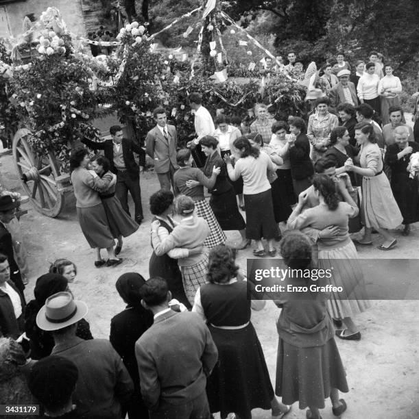 Italians celebrate a May Festival in the village of Bucchianico, near Chieti in Abruzzo.