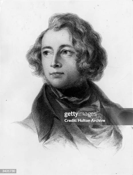 English author Charles Dickens who also wrote under the pseudonym Boz. Original Artwork: Engraved by R Graves ARA after D Maclise RA