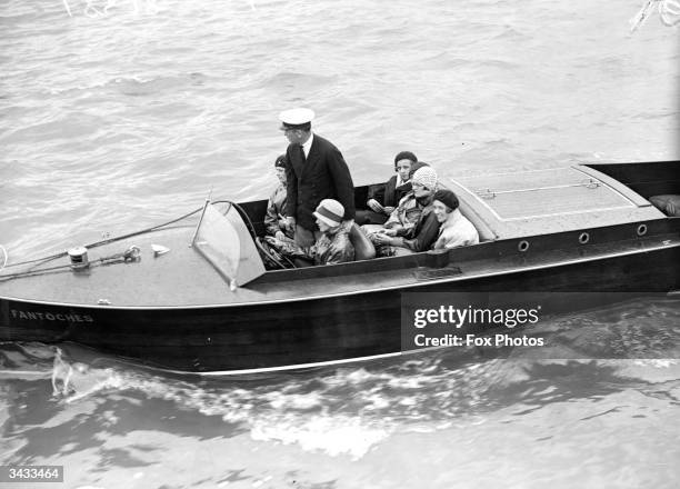 The King of Greece, Lady Honor Guinness, Joan Mortimer, Lady Mainwaring, Mrs Lee Guinness, Mrs Loel Guinness, Countess of Craven, Tanis Guinness and...