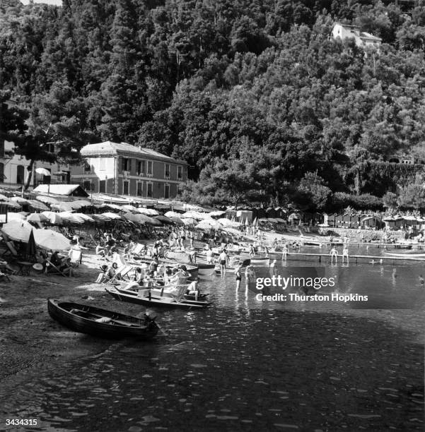 Paraggi Beach near Portofino. Original Publication: Picture Post - 6023 - unpub