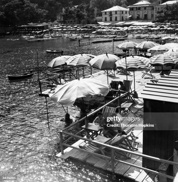 Paraggi Beach near Portofino, Italy. Original Publication: Picture Post - 6023 - Italian Beach - unpub.