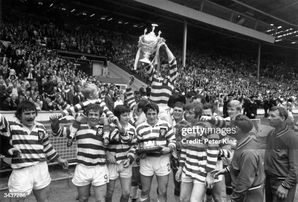 Leigh win the Rugby League Challenge Cup after beating Leeds in the final at Wembley, London.