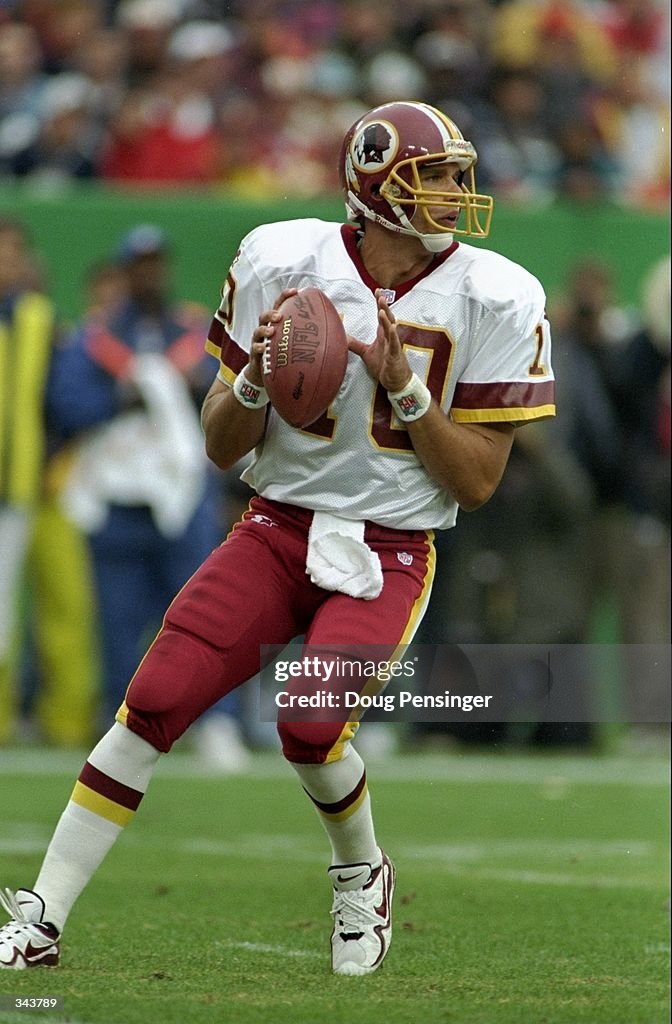 Quarterback Trent Green of the Washington Redskins in action during a