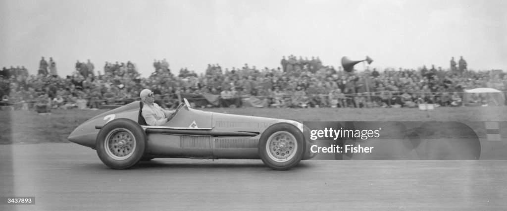 Farina Racing Driver Italian racing driver Giuseppe Farina in his Alfa-Romeo at... News ...