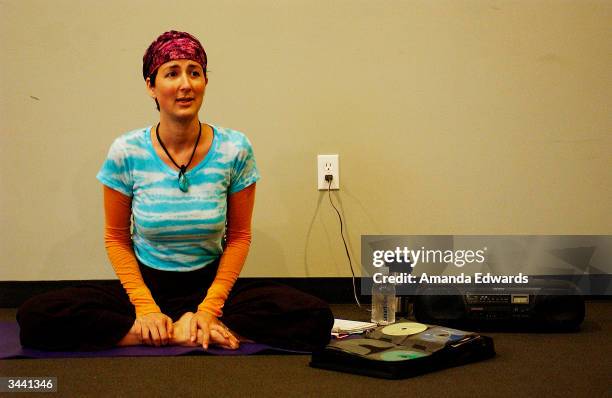 Yoga Instructor Anna Getty leads the Center Yourself with Kundalini Yoga class during the Step Up Women's Network's Third Annual "Step Up For Yoga...