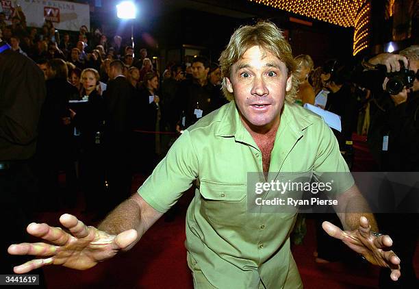 Steve Irwin 'The Crocodile Hunter' attends the 46th Annual TV Week Logie Awards at the Crown Entertainment Complex April 18, 2004 in Melbourne,...