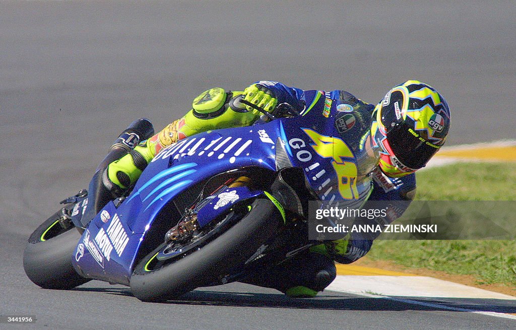 Italian Valentino Rossi  is seen in acti