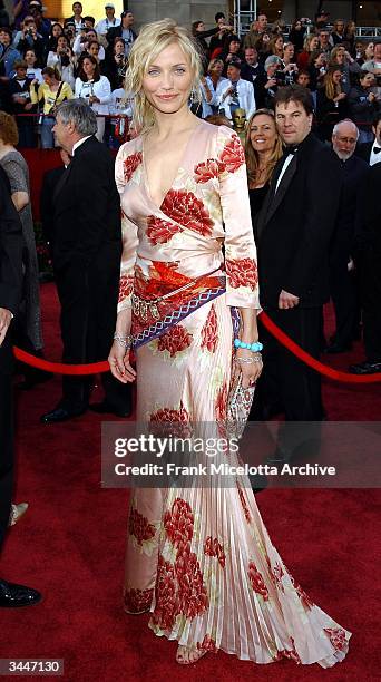 Actress Cameron Diaz attends the 74th Annual Academy Awards at the Kodak Theater on March 24, 2002 in Hollywood, California.