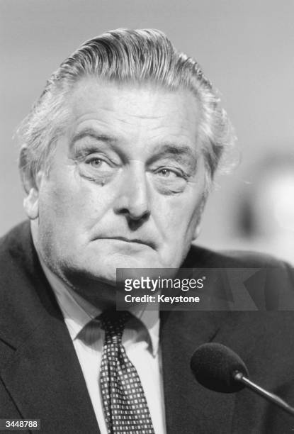 Liberal MP Geraint Howells at the Party conference in Harrogate, Yorkshire, September 1987.