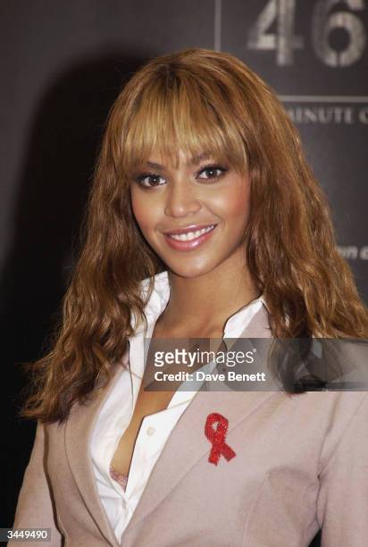 Beyonce Knowles attends the Nelson Mandela Foundation "46664" Photocall at The Arabella Sheraton Hotel on November 29, 2003 in Cape Town.