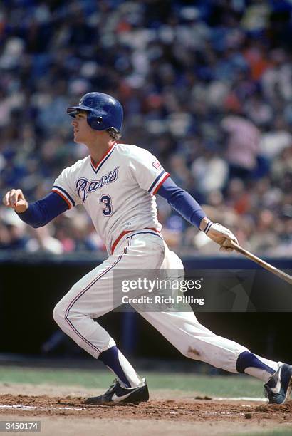 Dale Murphy of the Atlanta Braves heads to first base during a game circa 1976-90.