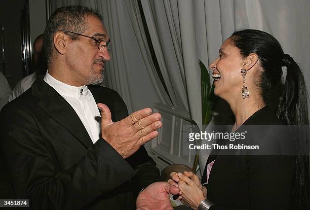 Founder of Dance Brazil Jelon Vieira and Actress Sonia Braga attend Dance Brazil's Third Annual "Noite Na Bahia" Gala Celebration After Party Dinner...