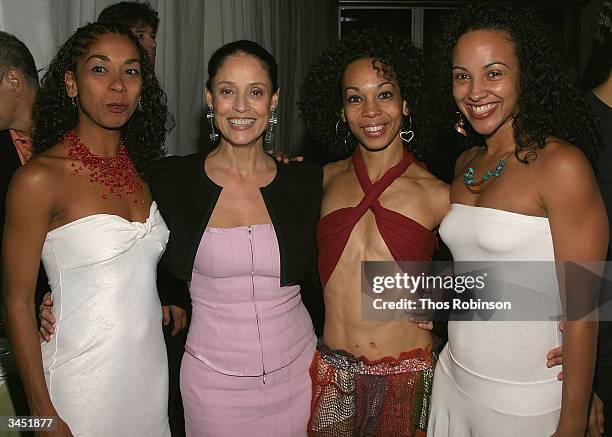 Actress Sonia Braga and Dancers attend Dance Brazil's Third Annual "Noite Na Bahia" Gala Celebration After Party Dinner at Jeffrey's on April 20,...