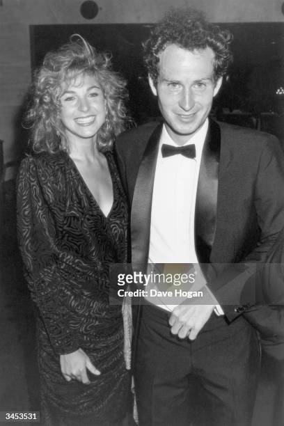 American actress Tatum O'Neal with her husband American Tennis star John McEnroe, 1985.