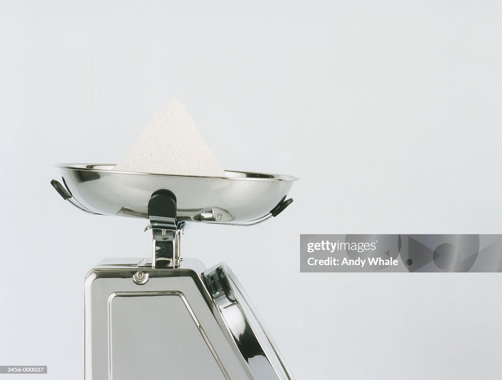 Flour on Weight Scales