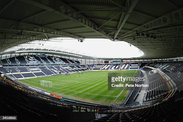General view of the Kingston Communications Stadium home to Hull City football club taken during the Nationwide League Division Three match between...