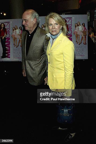 Marshall Rose and actress Candice Bergen attend a private screening of "Mean Girls" on April 23, 2004 at Loews Lincoln Square Theater, in New York...