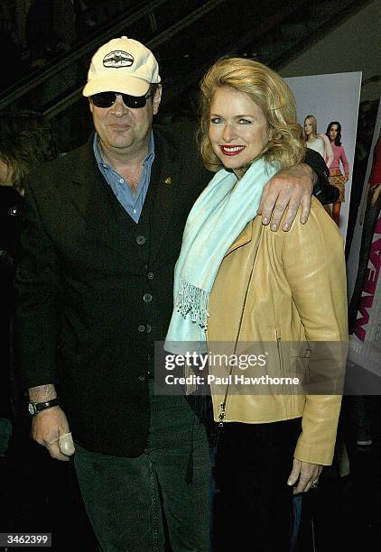 Actor/Comedian Dan Aykroyd and his wife Donna Dixon attend a private screening of "Mean Girls" on April 23, 2004 at Loews Lincoln Square Theater, in...