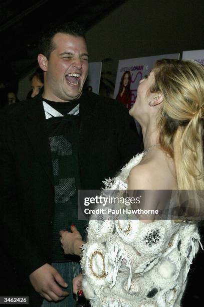 Actor Daniel Franzese and actress Lizzy Caplan attend a private screening of "Mean Girls" on April 23, 2004 at Loews Lincoln Square Theater, in New...