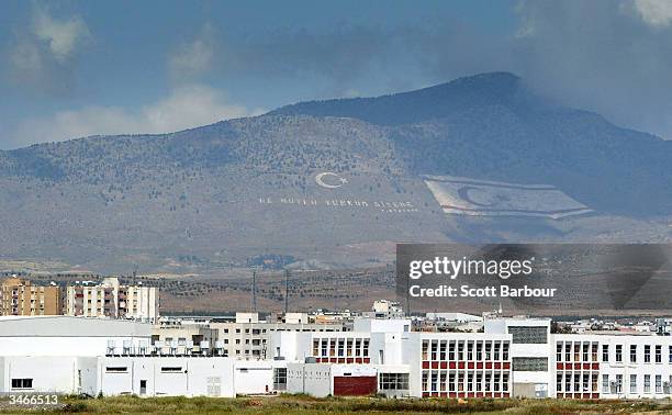 View of the Turkish side of the divided city of Nicosia on April 25, 2004 in Nicosia, Cyprus. Greek Cypriots' rejected a UN plan to reunite their...