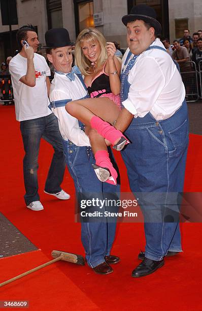 Natalie Denny attends the launch of a new DVD boxset featuring the legendary slapstick duo, Laurel & Hardy, at the Odeon West End on April 26, 2004...